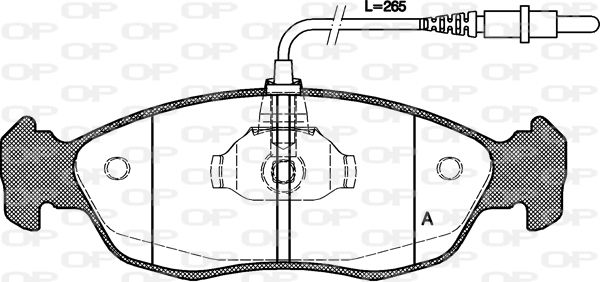 OPEN PARTS Комплект тормозных колодок, дисковый тормоз BPA0461.02